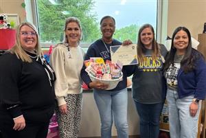 March 2025 substitute of the month Betty Garrett.  She was nominated by Dozier Elementary School 